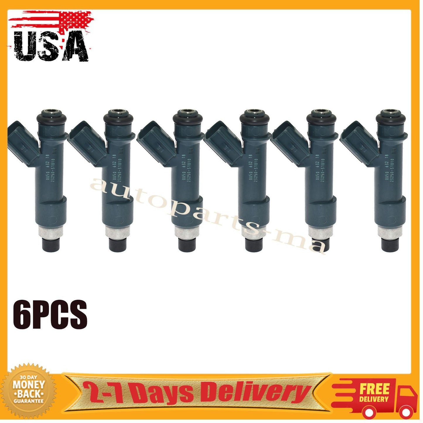 6x Fuel Injector 23250-31010 for Toyota 4Runner Tacoma Tundra Cruiser 232090P030