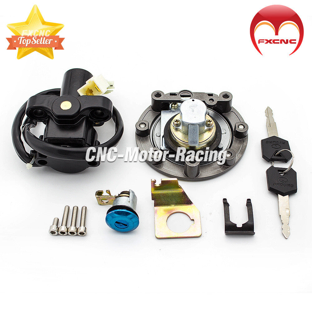Ignition switch lock and fuel filler cap key set suitable for Yamaha YZF R1 R6 1992-2011-2012