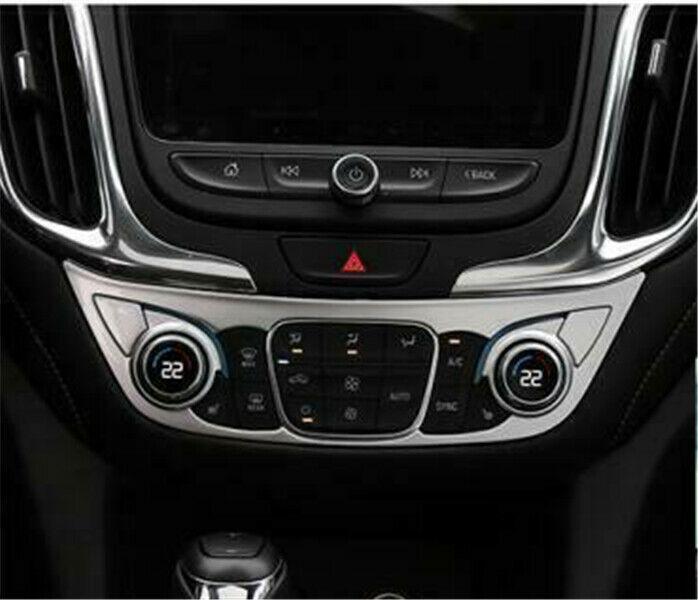 for Chevrolet Equinox 2018-2021 Silver ABS Console AC Button Control Frame Trim