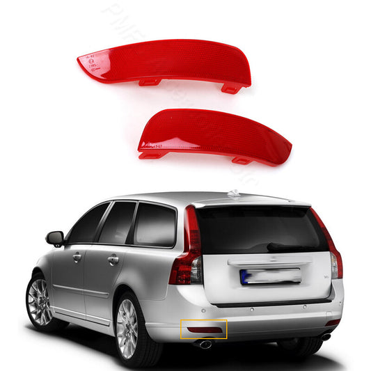 1 Pair For 2008 for Volvo S40 V50 Rear Bumper Reflector Brake Light Stop Light