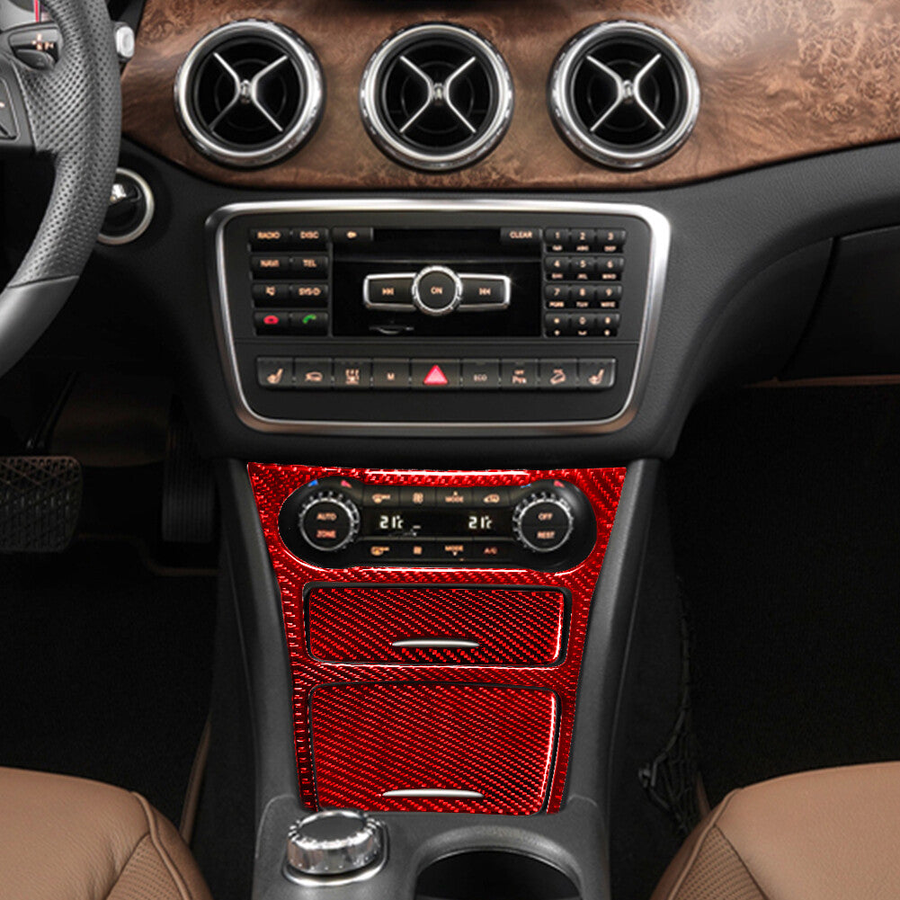 3X Red Central Control Trim Cover for Mercedes Benz CLA 2014-2018/GLA 2015-2018