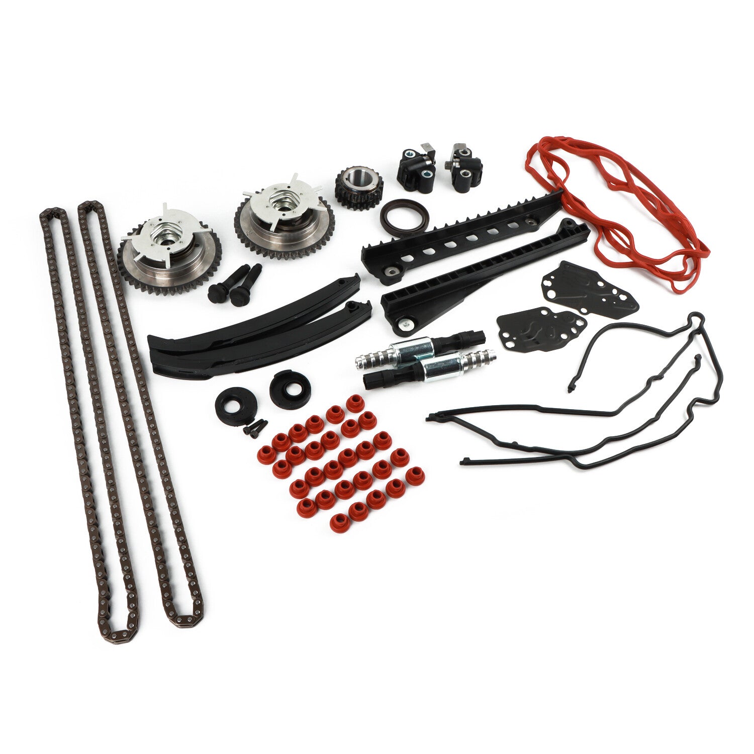 Timing Chain Kit+Cam Phasers+VVT Valves Fits 5.4L Triton 3V for Ford F-150 for Lincoln