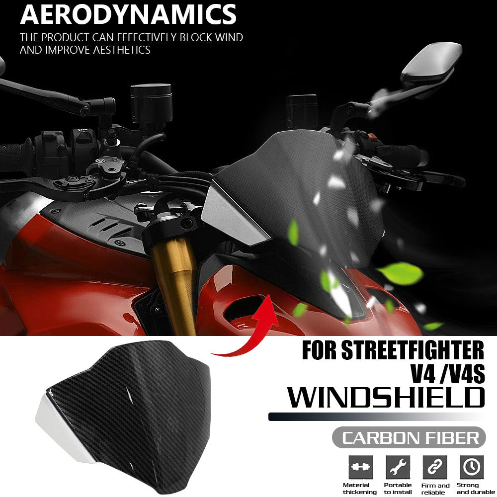 Carbon Windshield Windscreen for Ducati Streetfighter V4 / V4S 2021-2023 2022