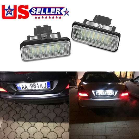 2x LED License Plate Number Lights Car Lamp Fit for Mercedes-Benz W203 W211 W219