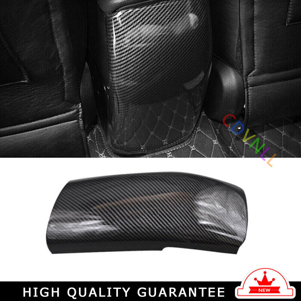 Car Rear Air Outlet Anti-Kick Panel Trim for Kia K3 2014-2018 Black Carbon Fiber