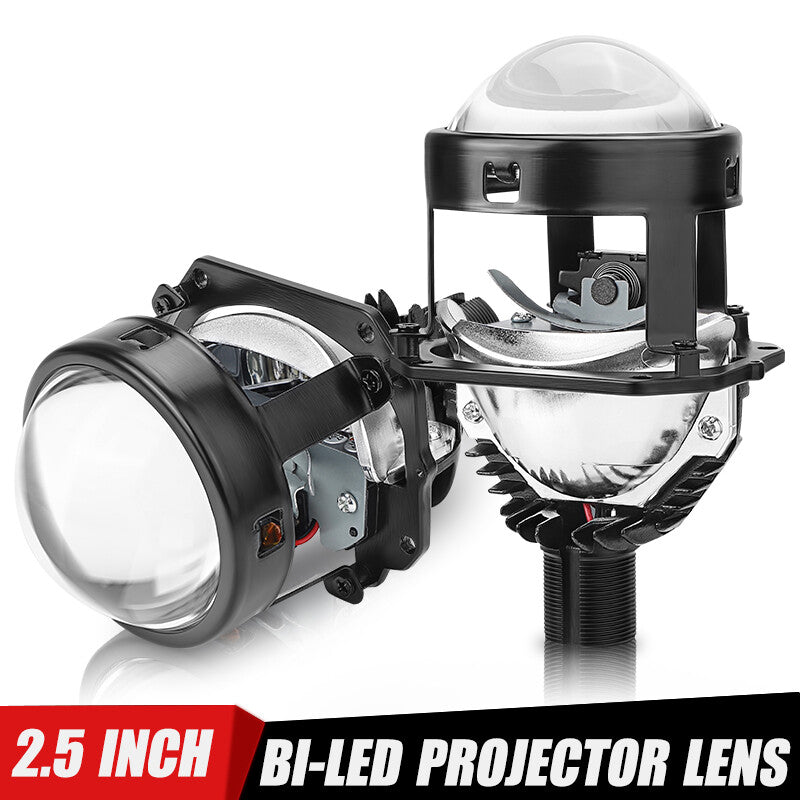 2X 2.5 Headlight Bi LED Projector Lens 100W 20000LM Retrofit Universal VS Xenon