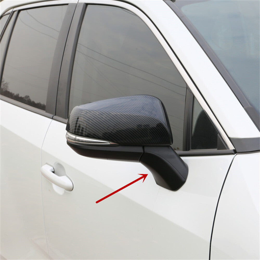 1x ABS Right Black Rearview Mirror Base Cover Trim for Toyota Highlander 2020-22