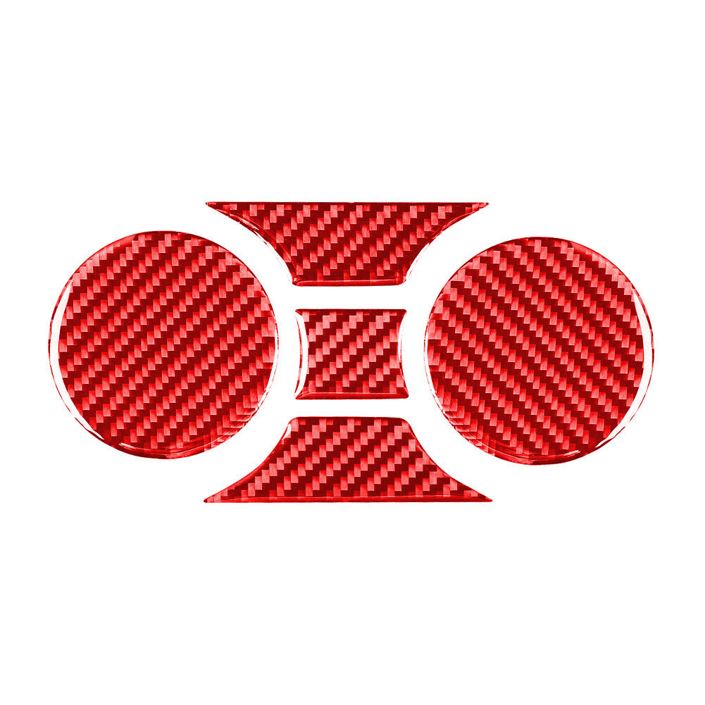 5¢ªCentral Control Cup Holder Panel Trim f¨¹r for Toyota Tundra 14-21 Carbon Fiber Red