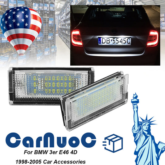 For 1998-2005 for BMW 3 Series E46 Vehicle Led License Plate Number Lights Lamps 2X