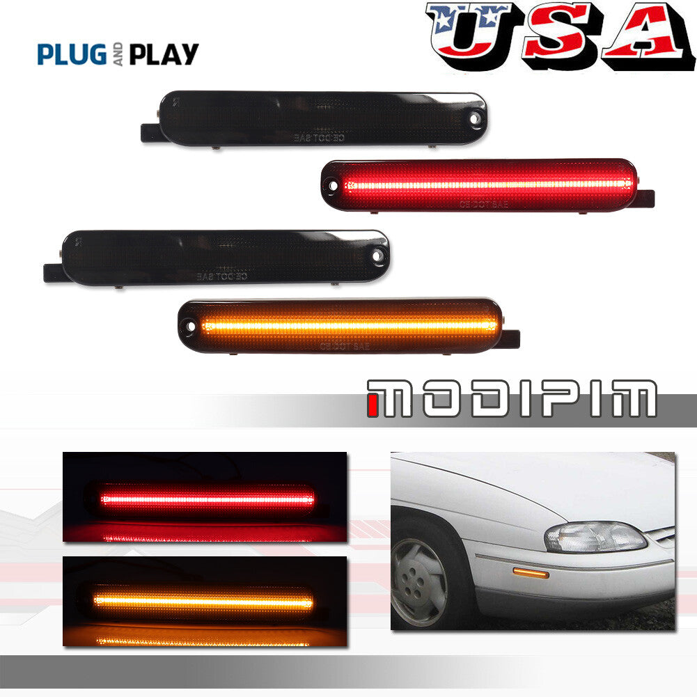 4-piece smoked lens LED side marker lights for 95-01 for Chevrolet Lumina and 95-99 Monte Carlo.