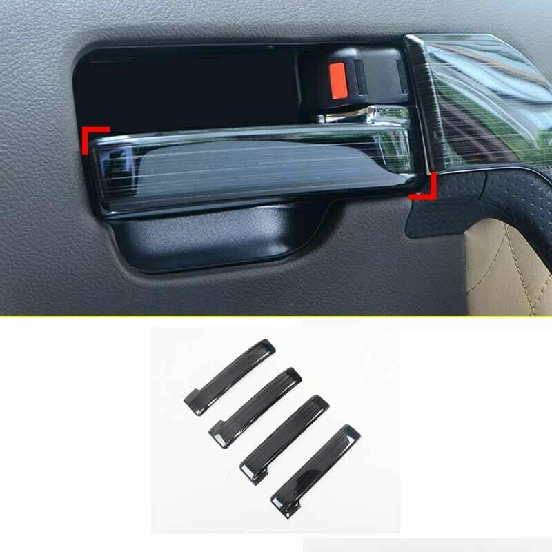 Black Interior Door Handle Molding Cover Trim for Land Cruiser LC200 2008-2021