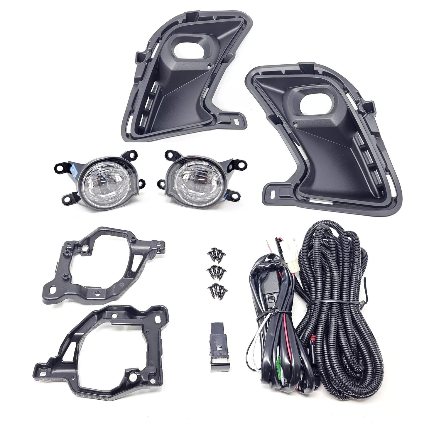 LED Fog Light Kit Bracket Switch Bezel Wire for Toyota Grand Highlander 2024-25