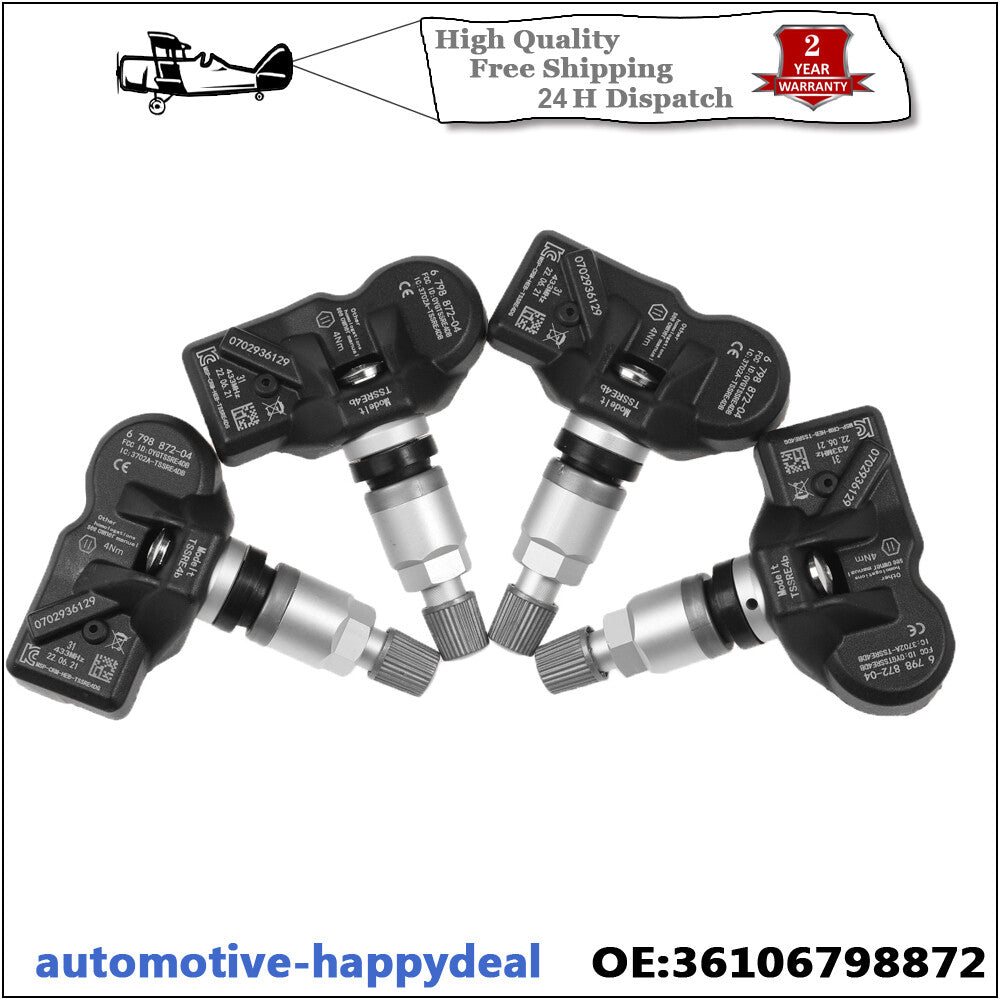 4PCS Tyre Pressure Sensor for BMW 5 F10 F11 6 F12 F13 F06 7 F01 F02 X1 X3 X4