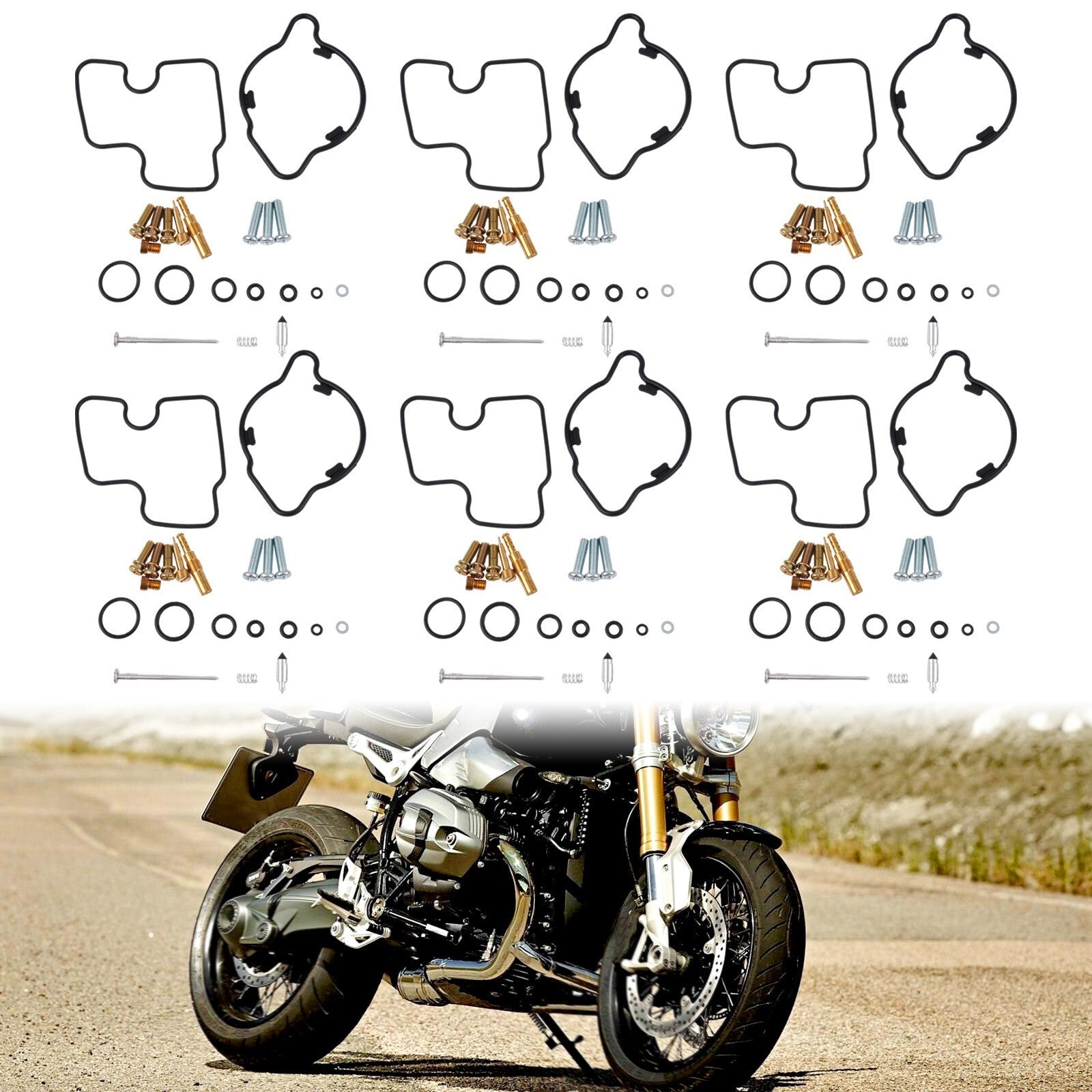 6 Sets Carburetor For GL1500C/GL1500CT Tour Valkyrie 1500 1997-2003 for Honda