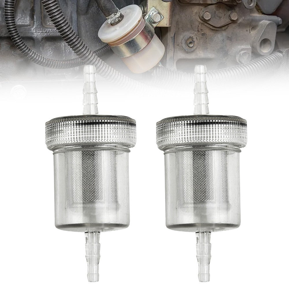 2-Piece Petrol Diesel Tandem Fuel Filter Kit Transparent for Webasto Heaters 4mm ID