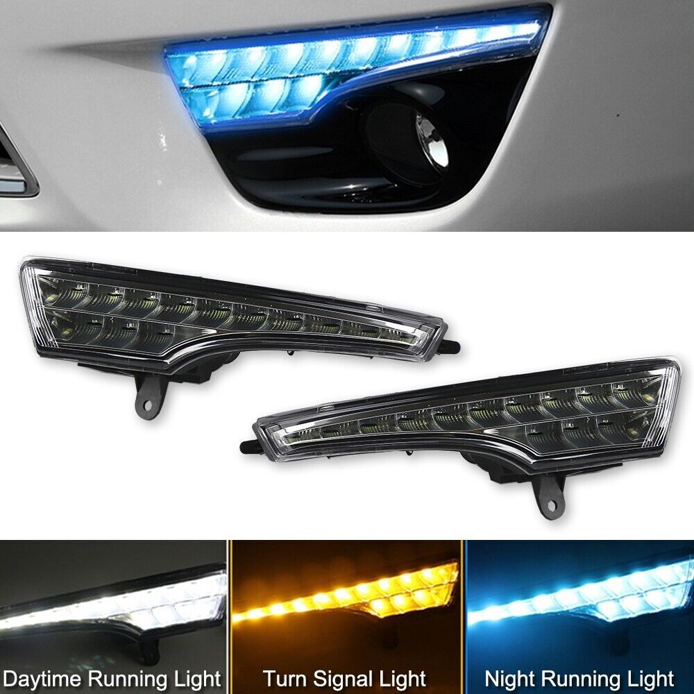 Fit for Nissan Altima 3 2013-2015 Colors LED Fog Light DRL Daytime Running Lamps