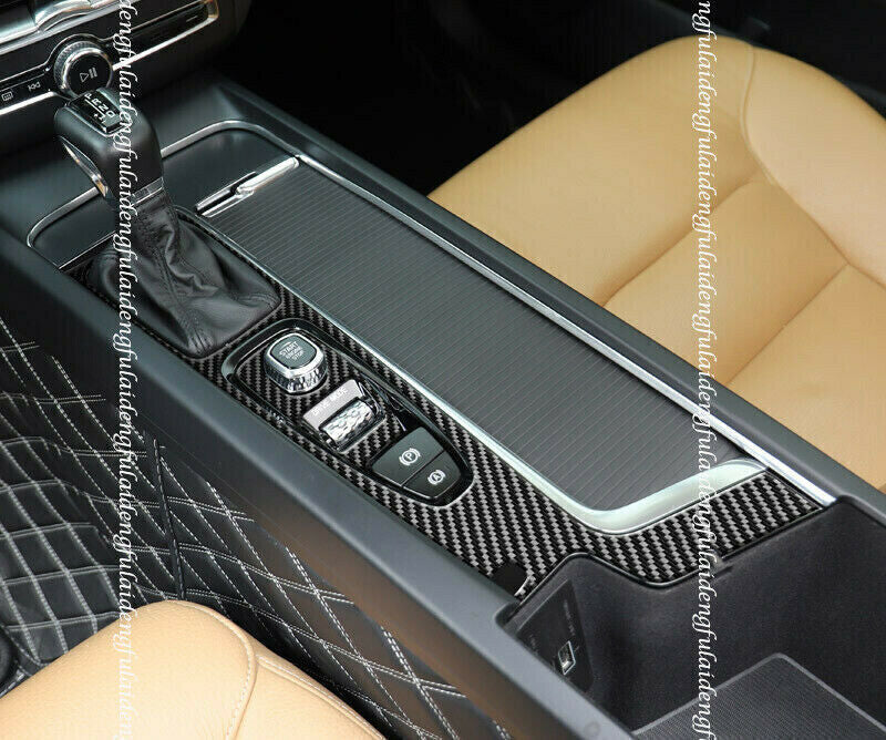 for Volvo XC60 2018-2021 Carbon Fiber ABS Central Console Gear Shift Panel Cover