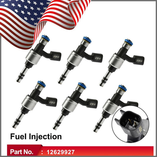 6X Fuel Injector 12629927 for Buick for Cadillac CTS SRX for Chevrolet for GMC 10-11 3.0L