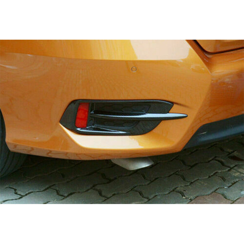 for HONDA for Civic Sedan 19-21 Carbon fiber Rear Bumper Fog Light Lamp Cover Trim