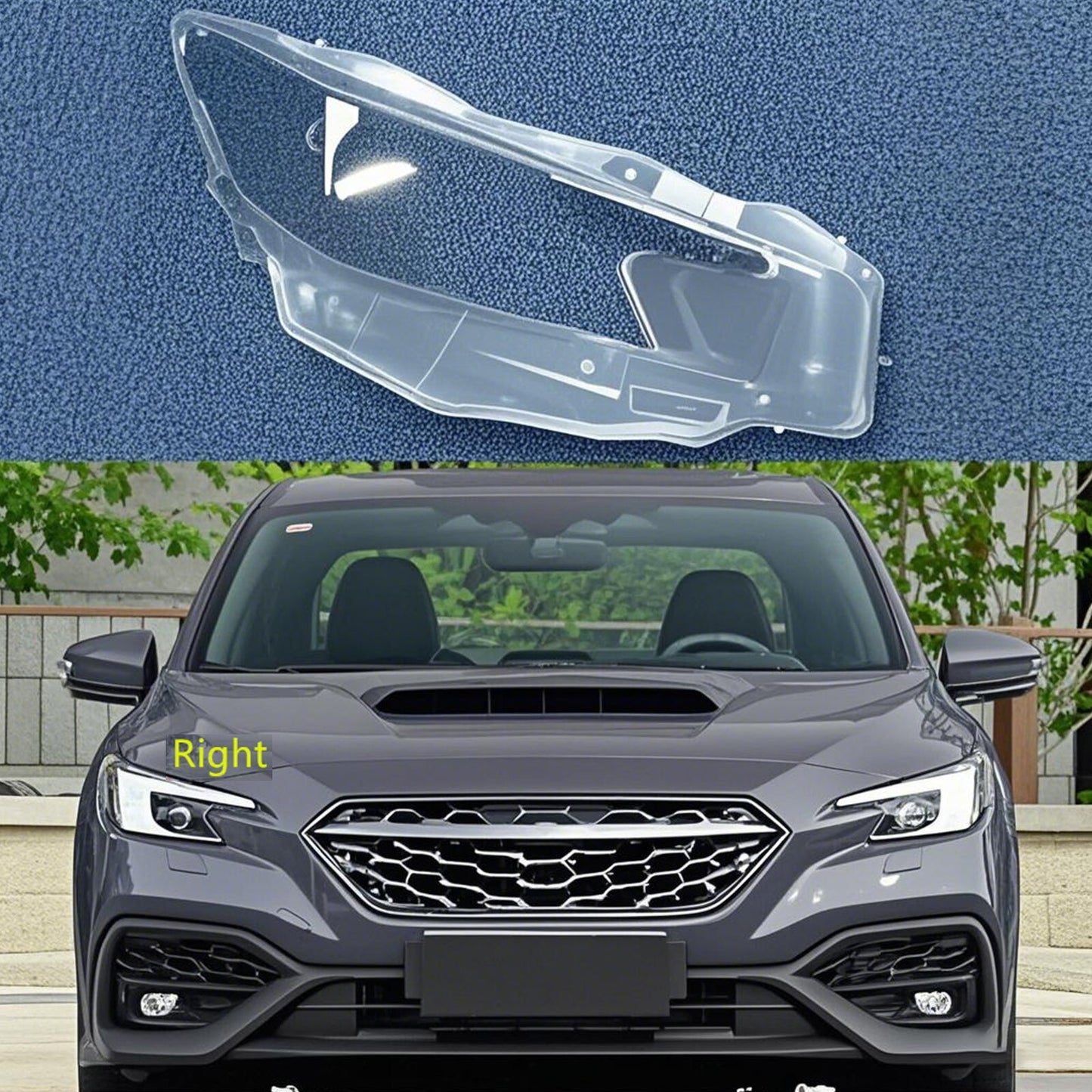Right headlight lens cover + sealant for Subaru WRX 2022 - 2025