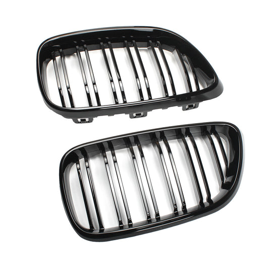 2pcs Front Kidney Grille Glossy Black for BMW 2-Series F22 F23 M2 F87 LeftRight