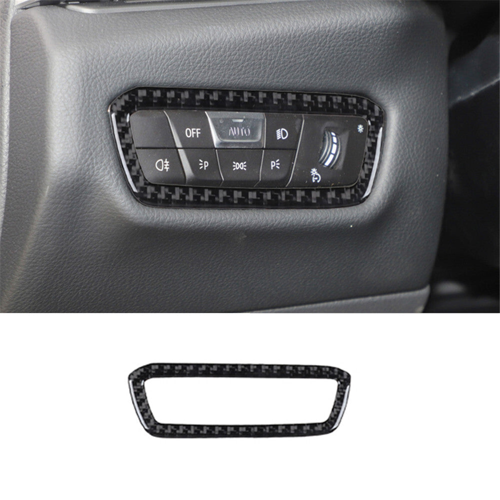 Carbon Fiber Headlight Control Cover Trim for Toyota Supra A90 2019-2022