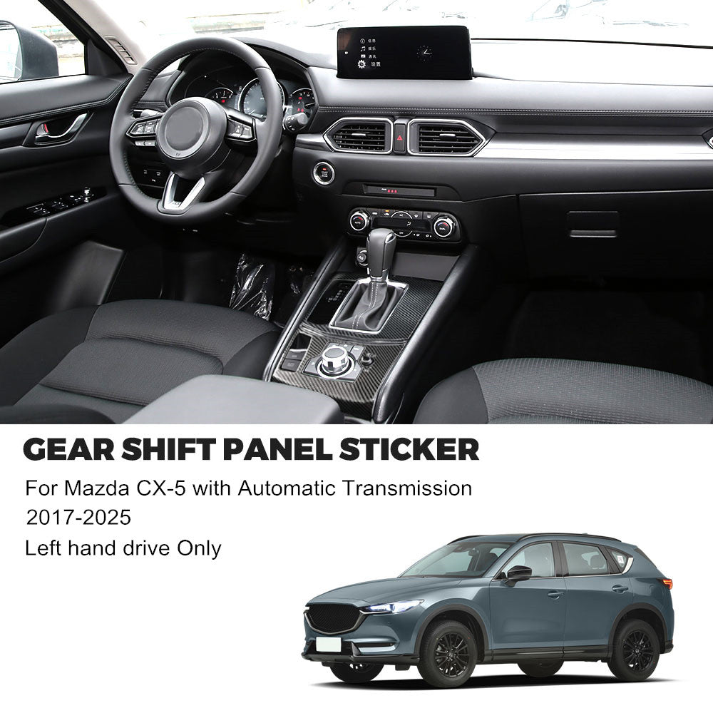 Carbon Fiber Style for 2017-2025 for Mazda CX5 Gear Shift box Panel Cover Trim