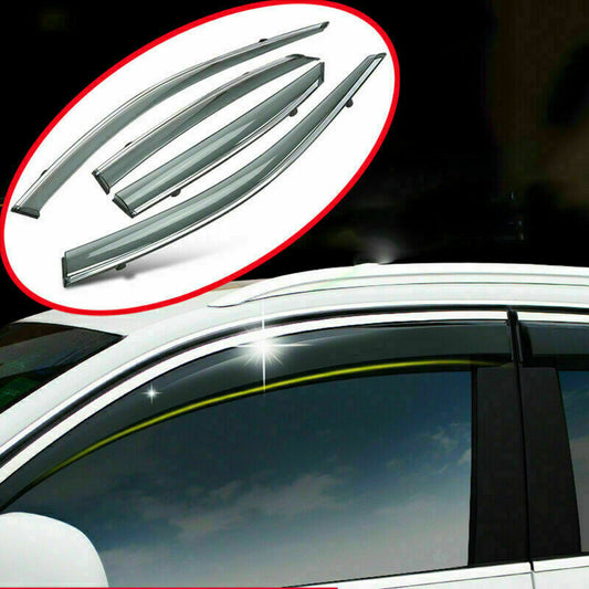 for Honda CRV CR-V 2017-2022 Window Visors Wind Rain Guard Deflector Chrome 4Pcs