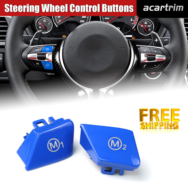 Blue M1 M2 Steering Wheel Push Buttons for BMW Fxx M3 M4 M5 M6 X5M X6M, M-Sport