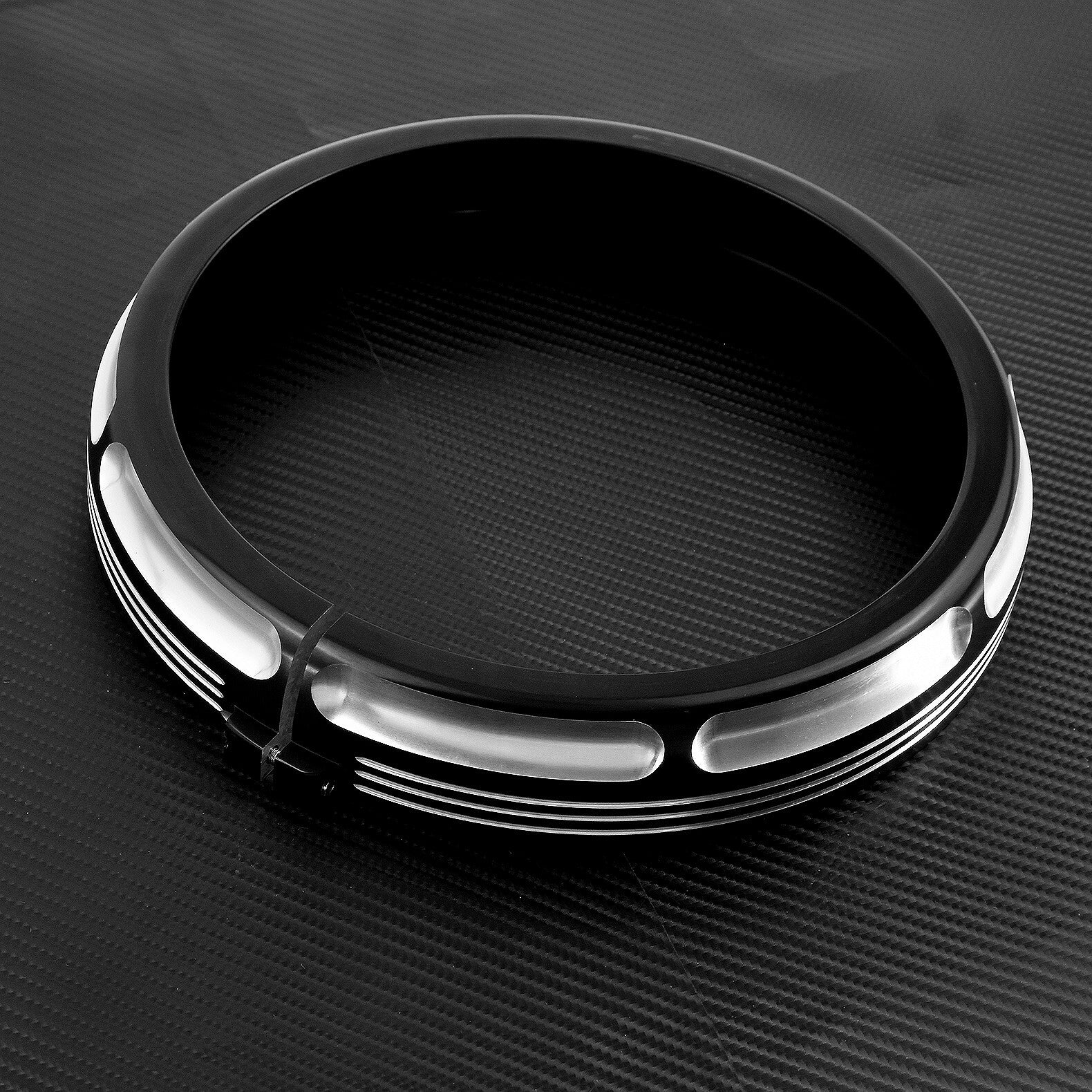 Motorcycle 7 Burst Headlight Trim Ring Fit for Harley Touring Road King Glide