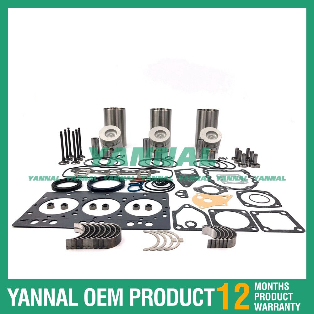 Overhaul and rebuild kit for Yanmar 3TNE78 piston rings, full head gasket kit, bearings