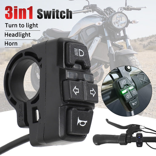Motorcycle Handlebar Horn Button Turn Signal Fog Light ON/OFF Controller Switch