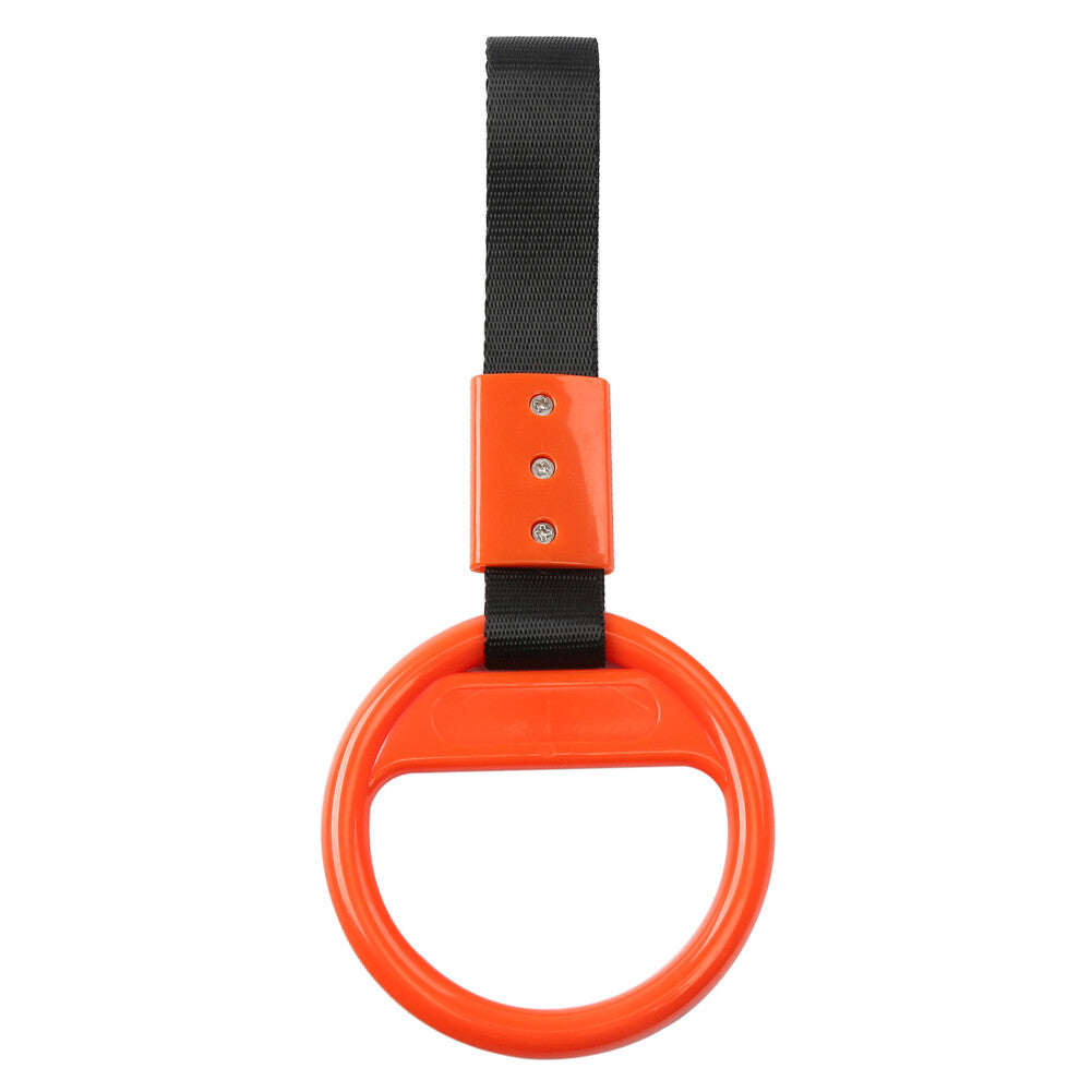 1Pcs Orange Round Ring Train Bus Handle Hand Strap Drift Charm Tools Black Belt
