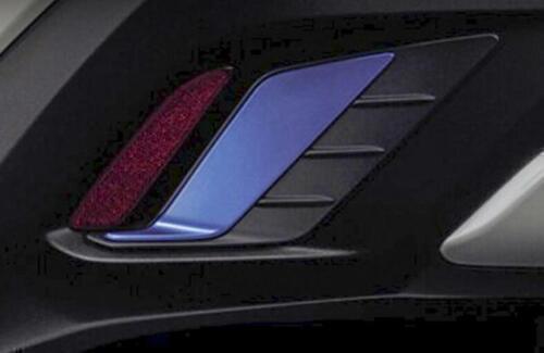 2X BlueBlack Rear Fog Light Lamp Side Panel Trim for Toyota for Corolla Cross 22-24
