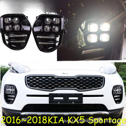 1 Pair Front Bumper LED DRL Fog Light Fit for Kia Sportage KX5 2016 2017-2018