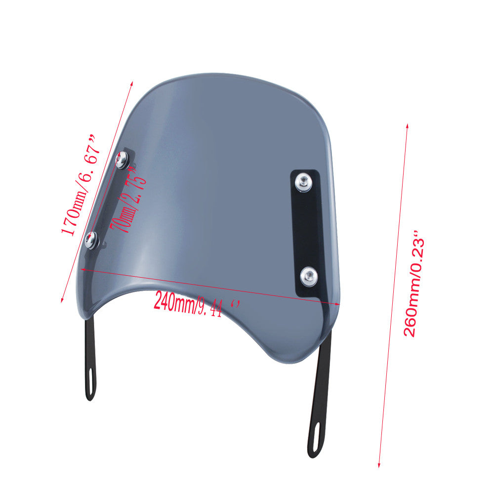 Universal 5 / 7'' Round Headlight Fairing Windshield Windscreen for SUZUKI / for Honda