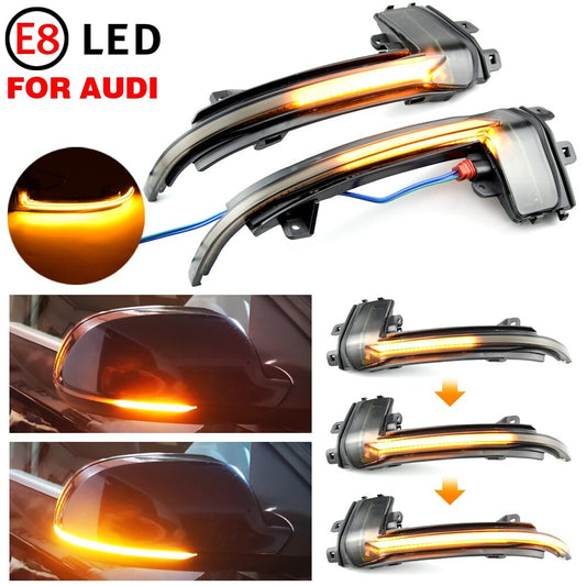 2pcs LED Dynamic Side Mirror Turn Signal Light Assembly for Audi A3 A4 A5 B8.5