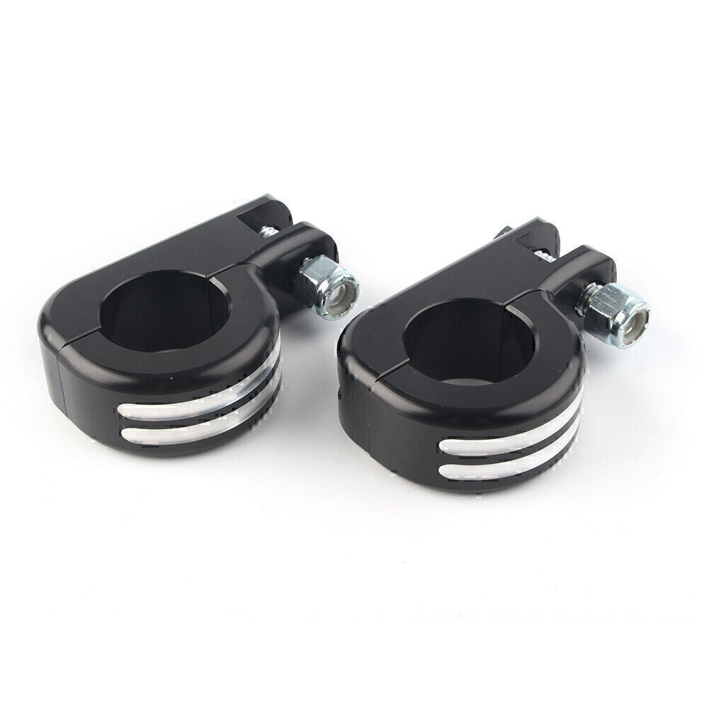 1.25 Highway Foot Peg Mounting Ft for Harley Touring Road King Engine Bars Black