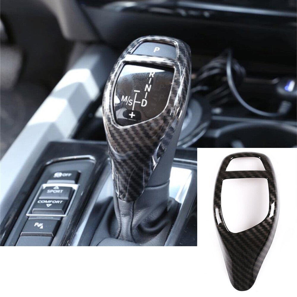 Carbon Fiber ABS Gear Shift Knob Trim for BMW F20 F30 F34 X3 X5 1 2 3 4 5 Series