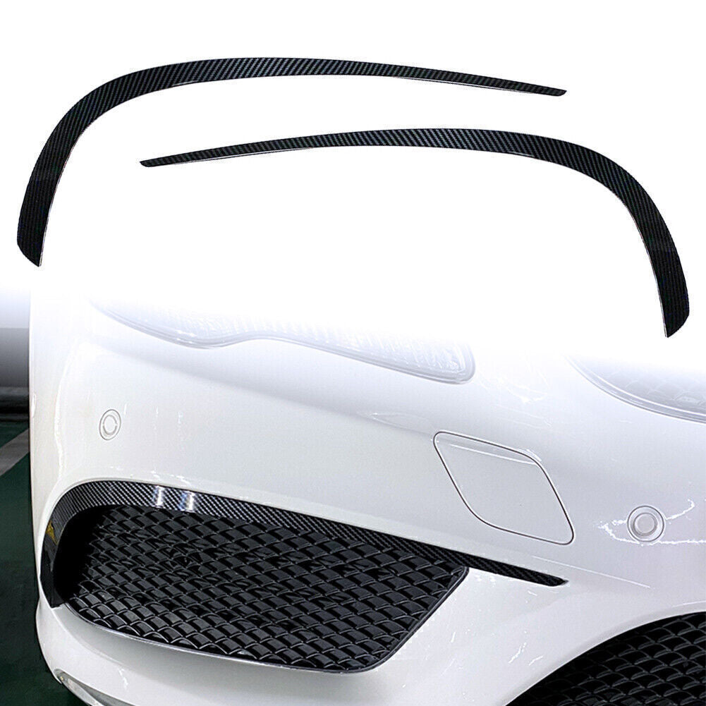 Front Bumper Lip Splitter Spoiler for Benz E-Class Coupe C207 13-16 Carbon Fiber