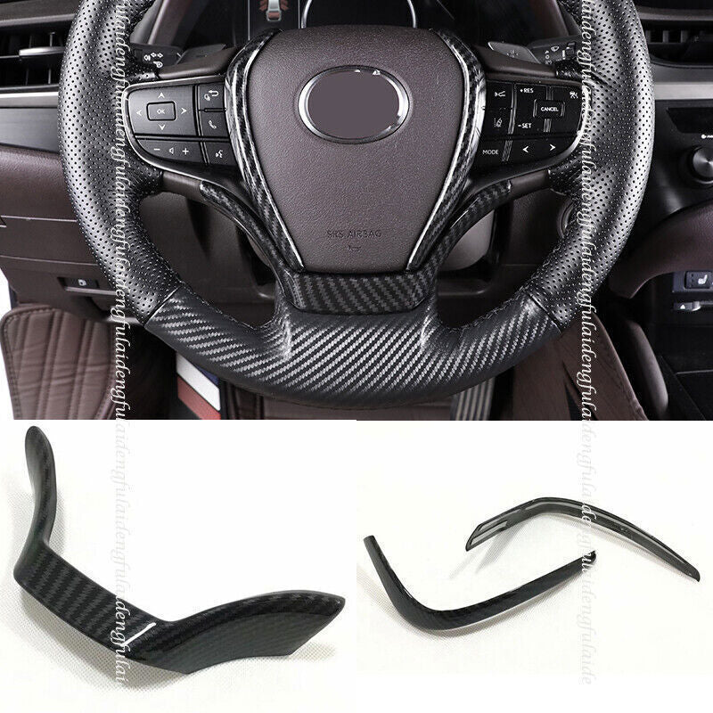 for Lexus ES350/300h/250 2019-22 Carbon Look Steering Wheel Moulding Cover Frame