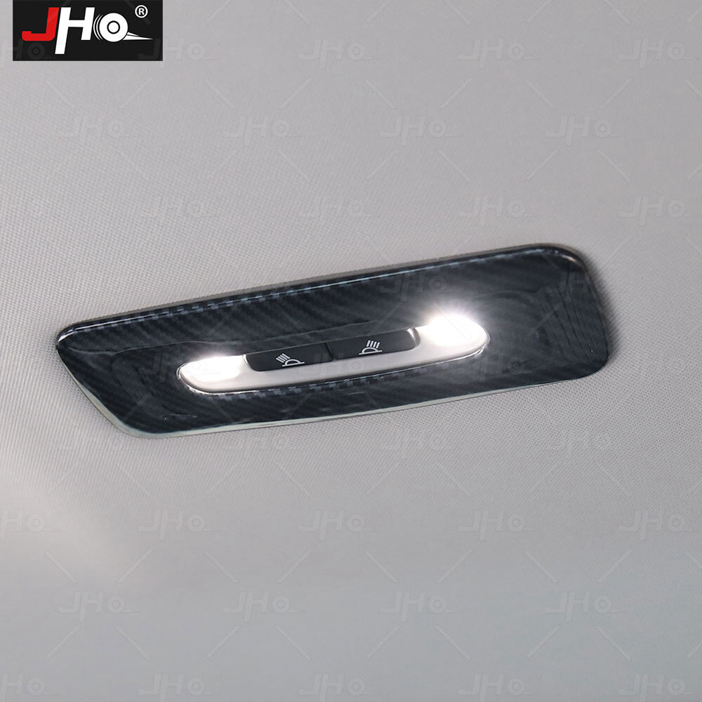 Carbon Fiber Rear Roof Reading Light Control Panel Trim for Toyota Tundra 2022