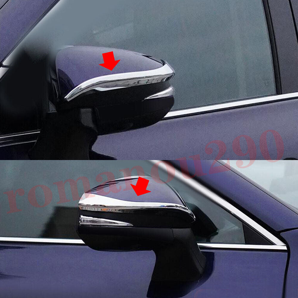 for Toyota Venza 2021-2023 ABS Chrome Side Door Mirror Strips Cover Trims Decor