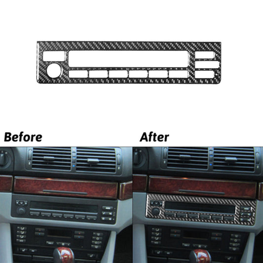 Center Console Radio Control Cover Carbon Fiber Sticker for BMW M5 E39 1998-2003