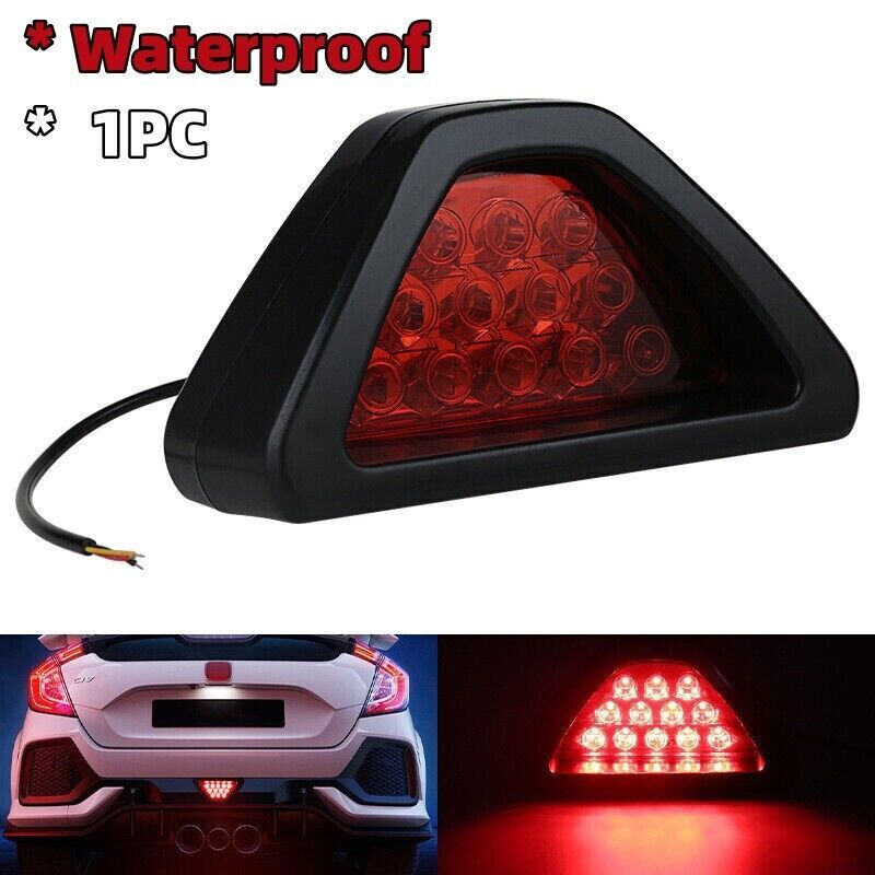 12-volt flashing brake taillights, LED safety warning triangle, No. 3 flashing lights, red