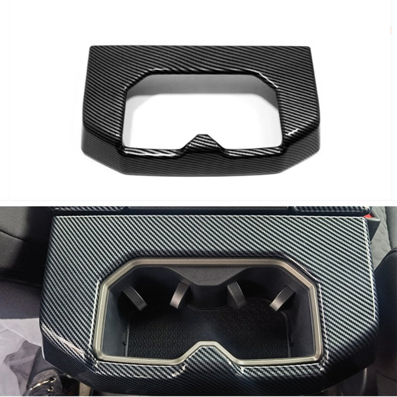for Toyota Tundra 2022 2023 Carbon Cup Holder Cover Trim Frame 1pcs