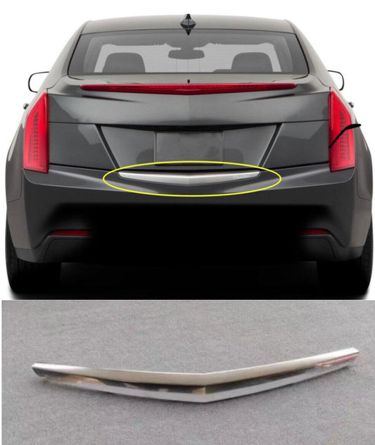 for Cadillac ATS 2013-19 Chrome ABS Rear Door Trunk Lid Tail Cover Trim Replace