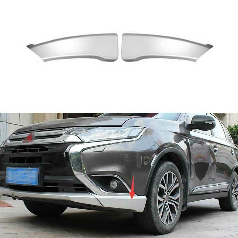 Silver Front Bumper Lip Spoiler Aprons Covers for Mitsubishi Outlander 2016-2020