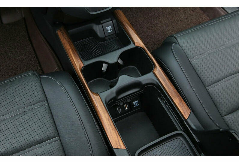 Gear Shift Both Side Cover Trim 2 for Honda CRV CR-V 2017-2022 Matte Peach Wood