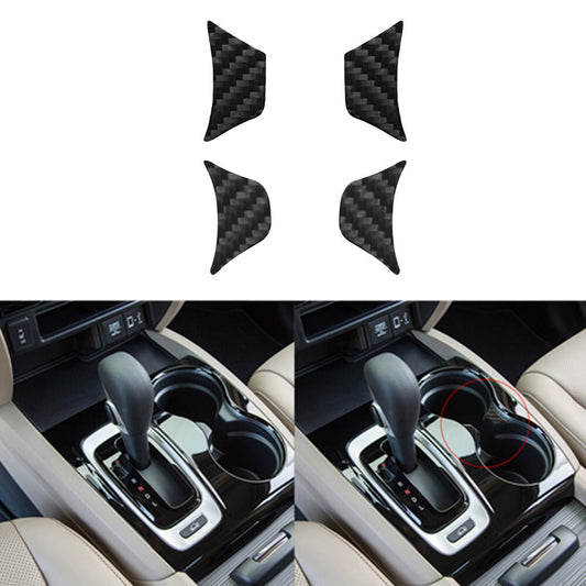 4X Carbon Fiber Water Cup Holder Inner Cover Trim for Honda Ridgeline 2017-2020
